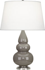 Small Triple Gourd Accent Lamp, Smokey Taupe