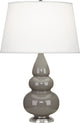 Small Triple Gourd Accent Lamp, Smokey Taupe