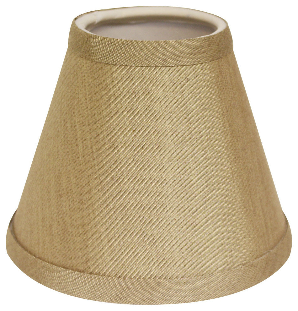 4" Pale Brown Set of 6 Chandelier No Slub Lampshades
