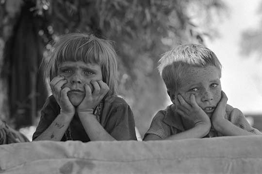 Children of Oklahoma Drought Refugee - Fine Art Giclee Print 24" x 36"