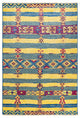Modern, One-of-a-Kind Handmade Area Rug Blue, 5' 5" x 7' 10"