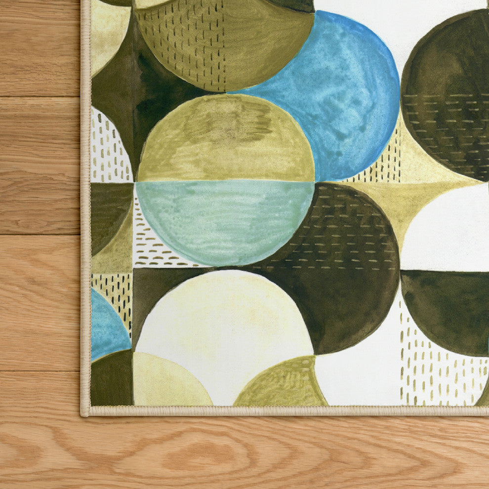 Geometric II Geometric Art Area Rug, 7.5'x10.3'
