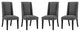 Baron Dining Chair Fabric Set of 4, Gray