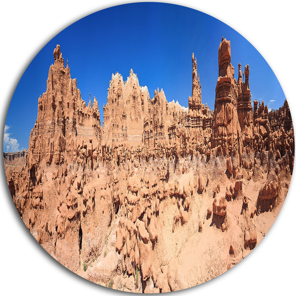 Hoodoo Rock Pinnacles In Goblin Valley, Landscape Disc Artwork, 23"