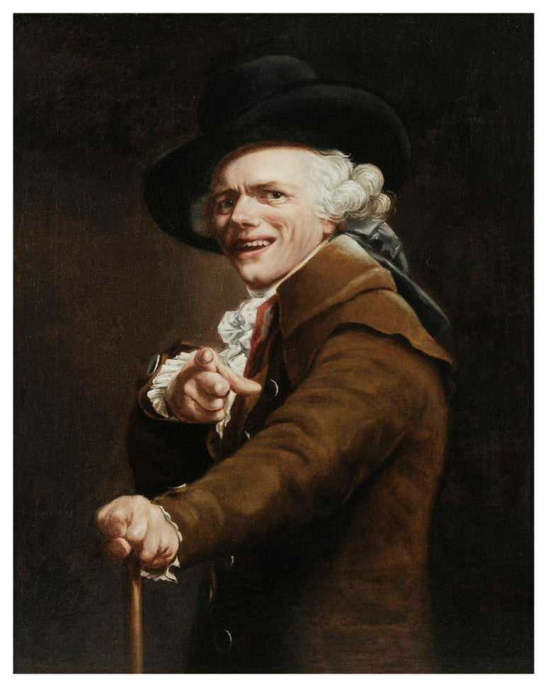 "Portrait of the Artist as a Mocker" Paper Print by Joseph Ducreux, 24"x30"