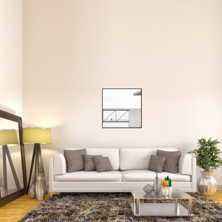"Across The Bridge" Framed Canvas Giclee by Klaus Lenzen, 31x31"
