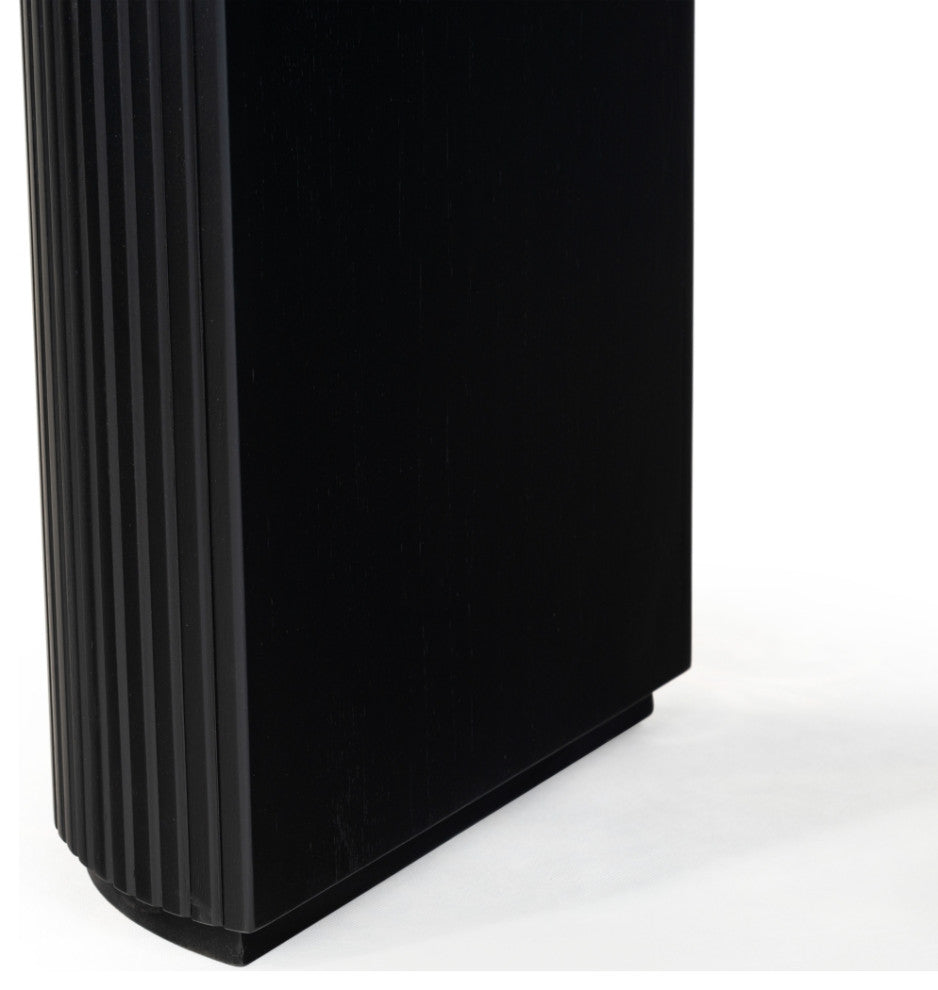 Safavieh Couture Rikki Fluted 1 Drawer Console, Black