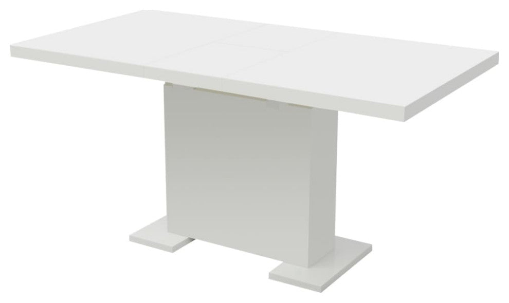 vidaXL Extendable Dining Table High Gloss White