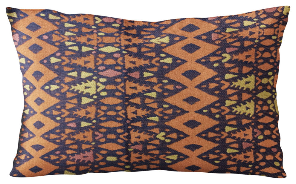 Plutus Multi-Color Parade Abstract Luxury Throw Pillow, 20"x36"