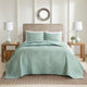 510 Design Oakley Quilted Oversized 3-Piece Bedspread Set, Seafoam, King/Cal Kin