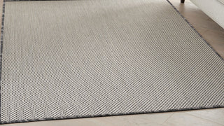 Nourison Courtyard 4' x 6' Ivory Charcoal Modern Area Rug
