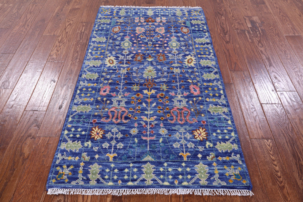 Turkish Oushak Handmade Wool Rug 3' 1" X 5' 4" - Q15379