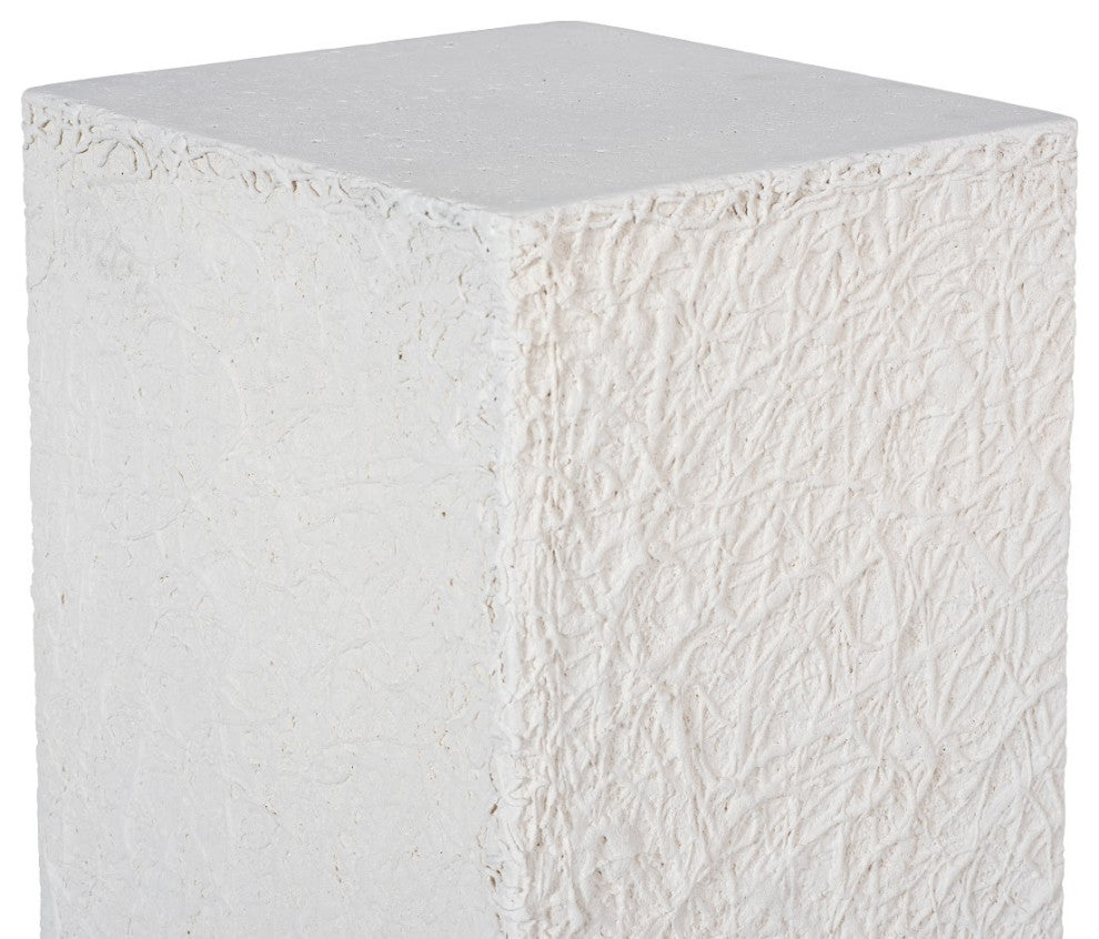 String Theory Pedestal, White Stone, Medium