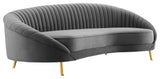 Camber Channel Tufted Performance Velvet Sofa