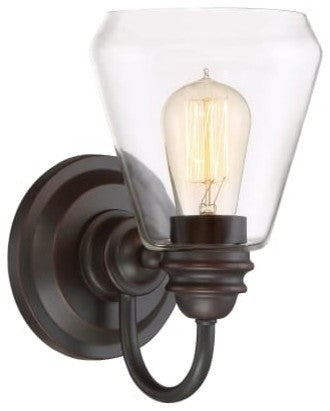 Foundry  1-Light Wall Sconce, Satin Bronze