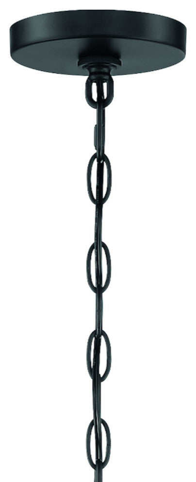 Crystorama POP-A5076-MK, 6-Light Chandelier, Matte Black