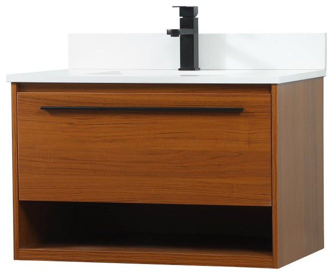 Elegant Decor Roman Bathroom Vanity Teak