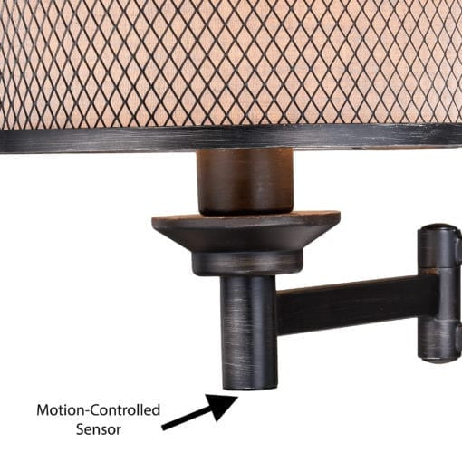 Polk Instalux Swing Arm Wall Light Warm Pewter