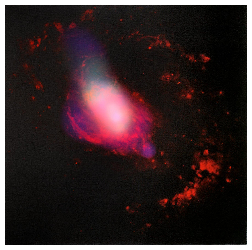 NASA Black Hole Glossy Lacquer Canvas Wall Art Print 30" x 30"