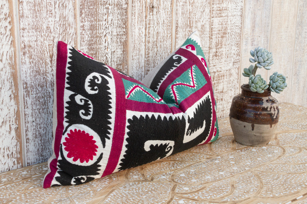 Anora Gul Suzani Lumbar Pillow