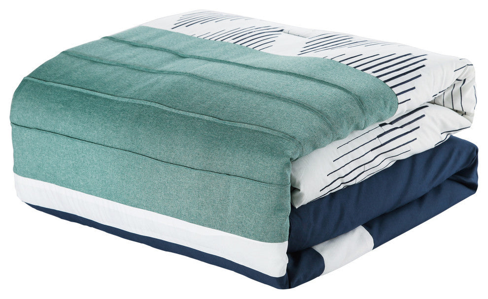 Kendra Embroidery 7 Piece Comforter Set, Queen