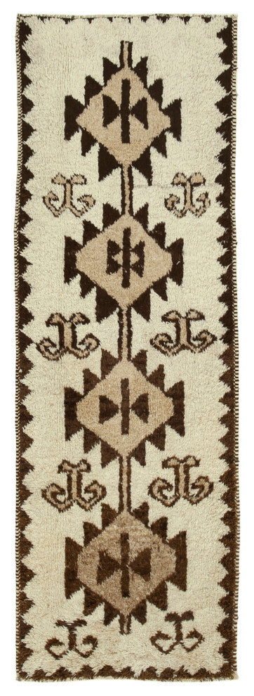 Rug N Carpet - Handmade Turkish 3' 5" x 10' 2" Unique Runner Rug