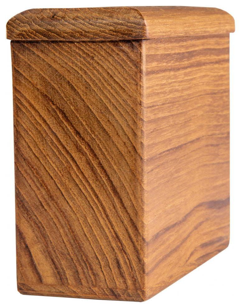 Traditional Solid Teak Rectangular Toothbrush Holder