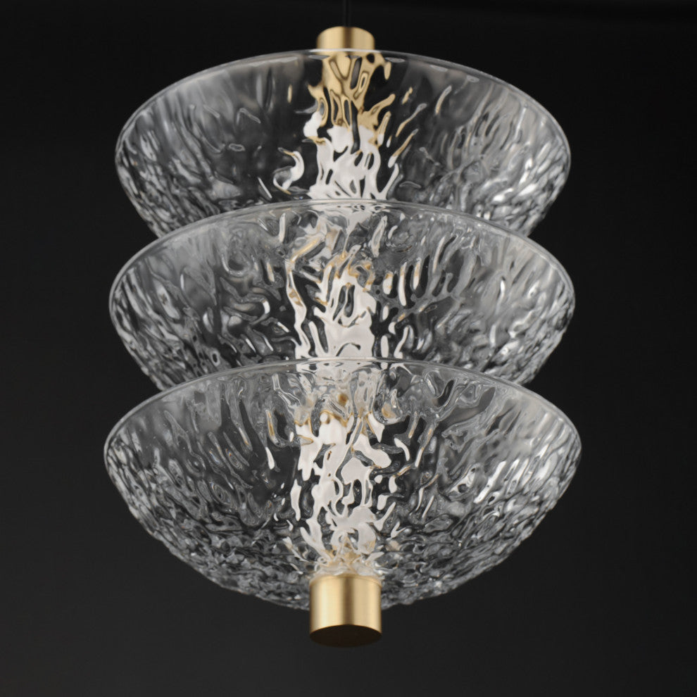 Maxim 24983TC Metropolis 12"W LED Multi Light Pendant - Satin Brass