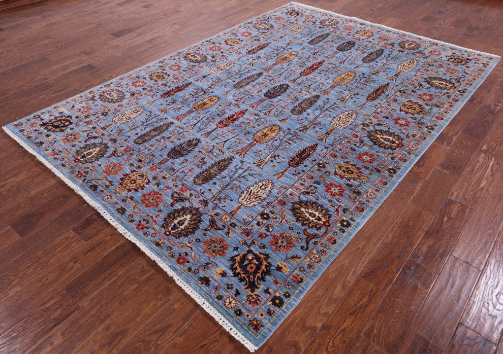 Persian Ziegler Hand-Knotted Wool Rug 6' 10" X 9' 8" - Q12756