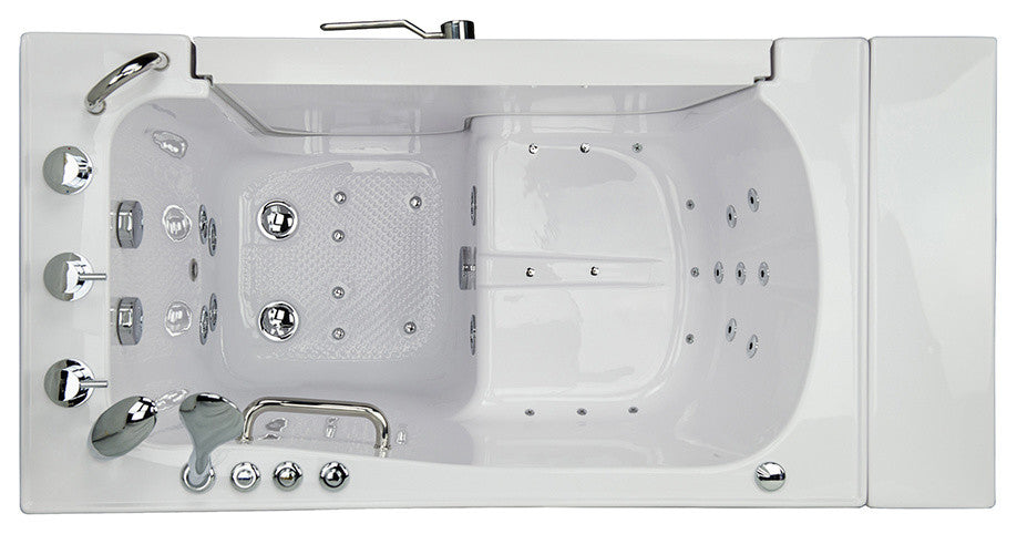 Transfer Acrylic Wheelchair Accessible Dual Massage Walk-In Tub 2" Drain