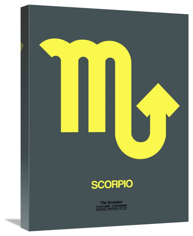 "Scorpio Zodiac Sign Yellow" Fine Art Print