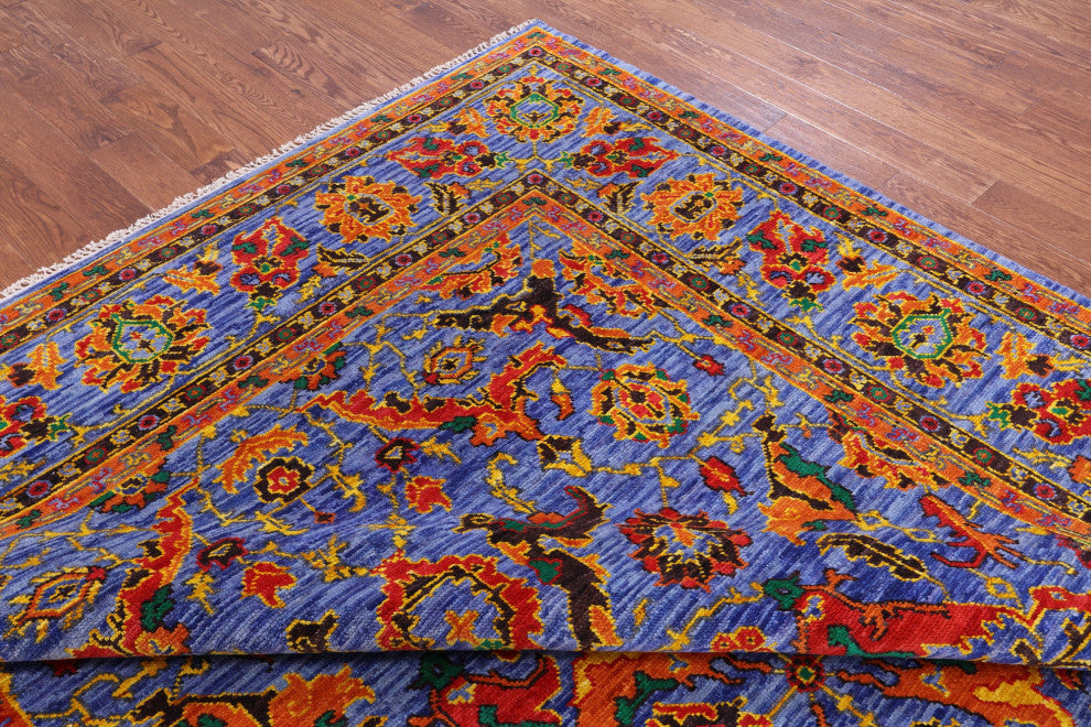 9' 0" X 12' 1" Heriz Serapi Handmade Wool Rug - Q13703
