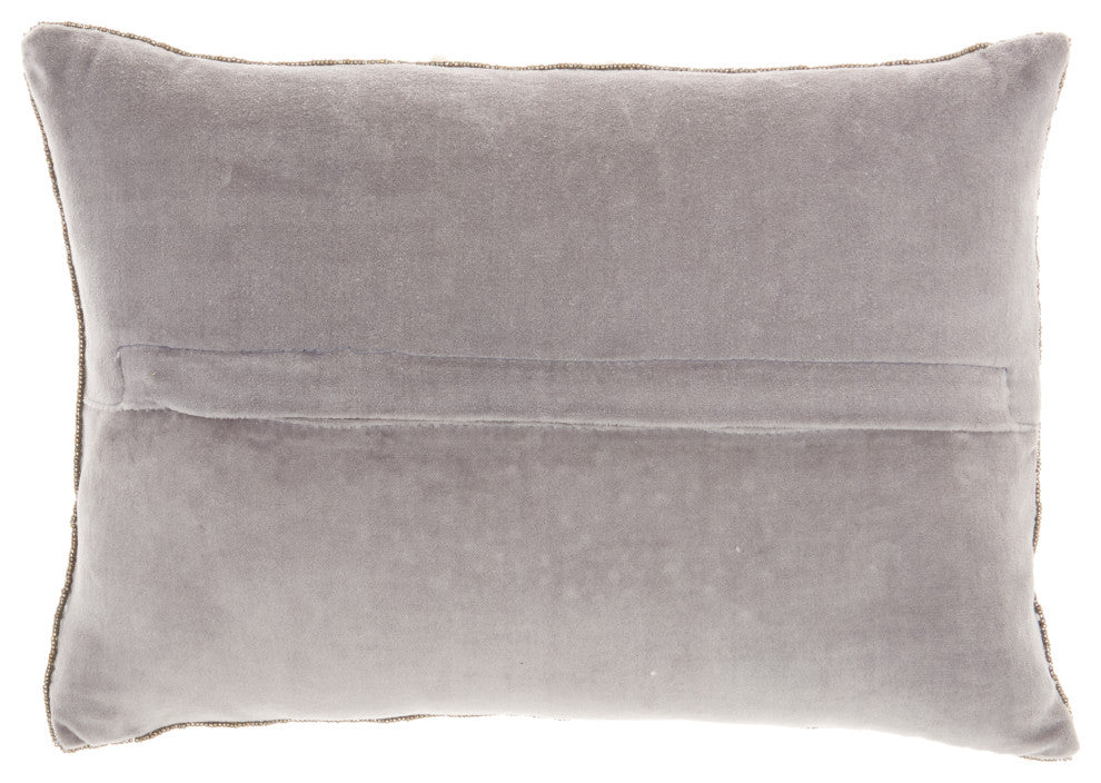 Mina Victory Z2014 Throw Pillow, Pewter, 10" x 14"