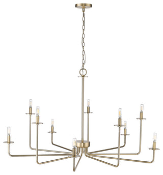 10 Light 48 in. Modern Gold Chandelier