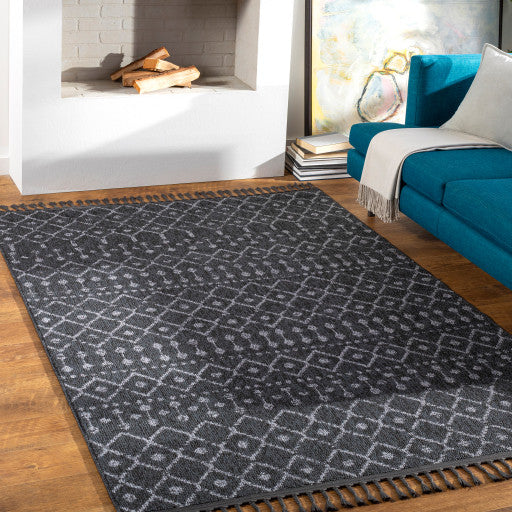 Surya Restoration REO-2312 7'10"x10' Rug, Gray/Black