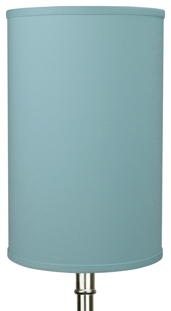 Fenchel Shades 10"x10"x16" Spider Attachment Drum Shade, Linen Dusty Blue
