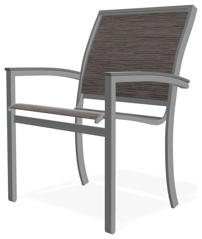 Bazza Sling Stackable Outdoor Dining Chair, James/Graphite