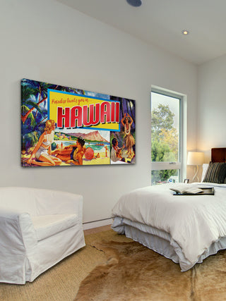 "Paradise Hawaii" Print on Canvas by Saturday Evening Post