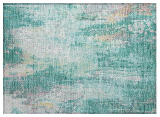 Machine Washable Indoor/Outdoor Chantille ACN1640 Teal 1'8" x 2'6" Rug