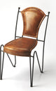 Butler Coriander Iron & Leather Side Chair