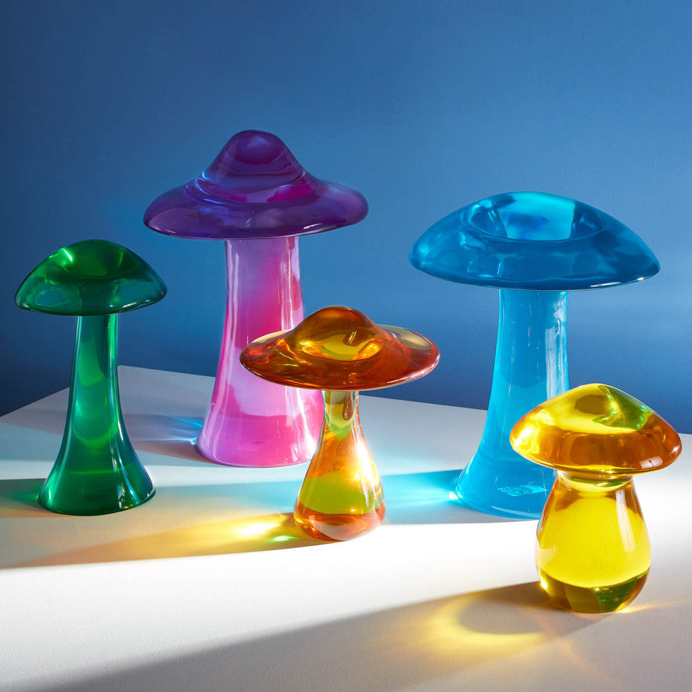 Turquoise Acrylic Mushroom Objet