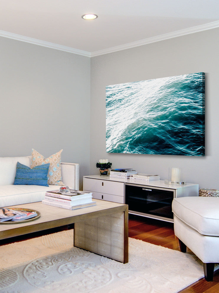 Marmont Hill, "Ombre in Turquoise" by Morgan Hartley on Wrapped Canvas, 45x30