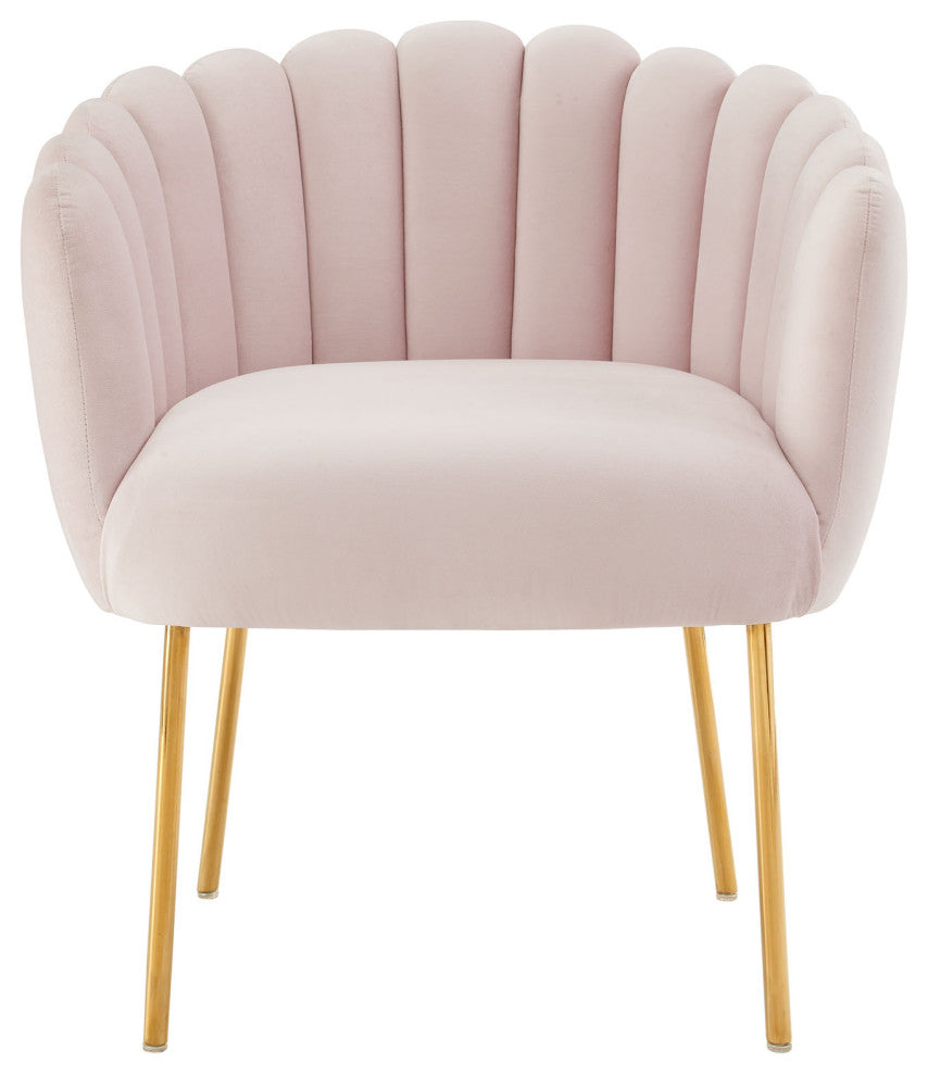 Armchair Accent Tufted Chair, Pink, Velvet, Modern, Mid Century Hotel Lounge