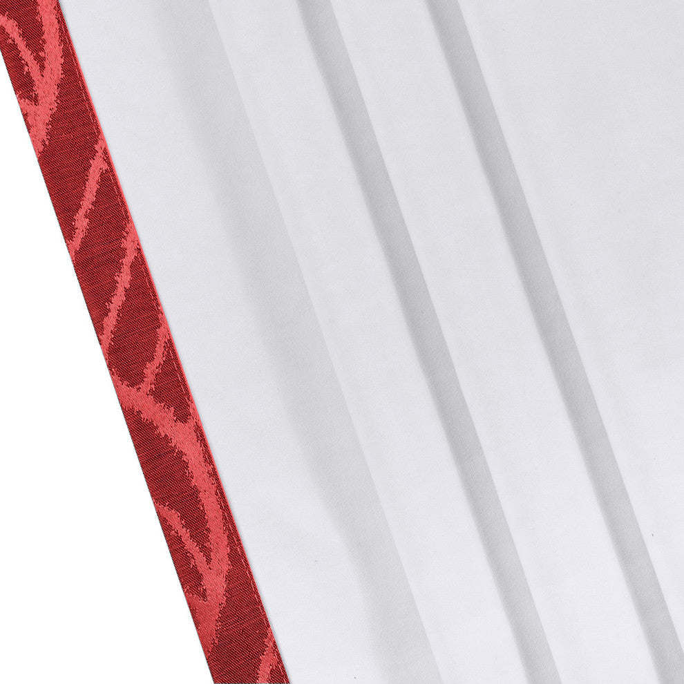 Hilton Blackout Thermal Insulated Curtains, Set of 2, Red, 108"x108"