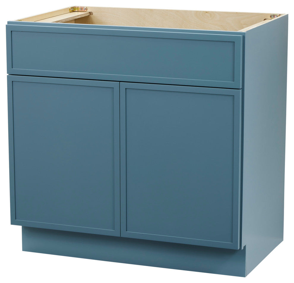Vanity Art Birch Plywood Single Base Storage Cabinet, Sea Green, 33"