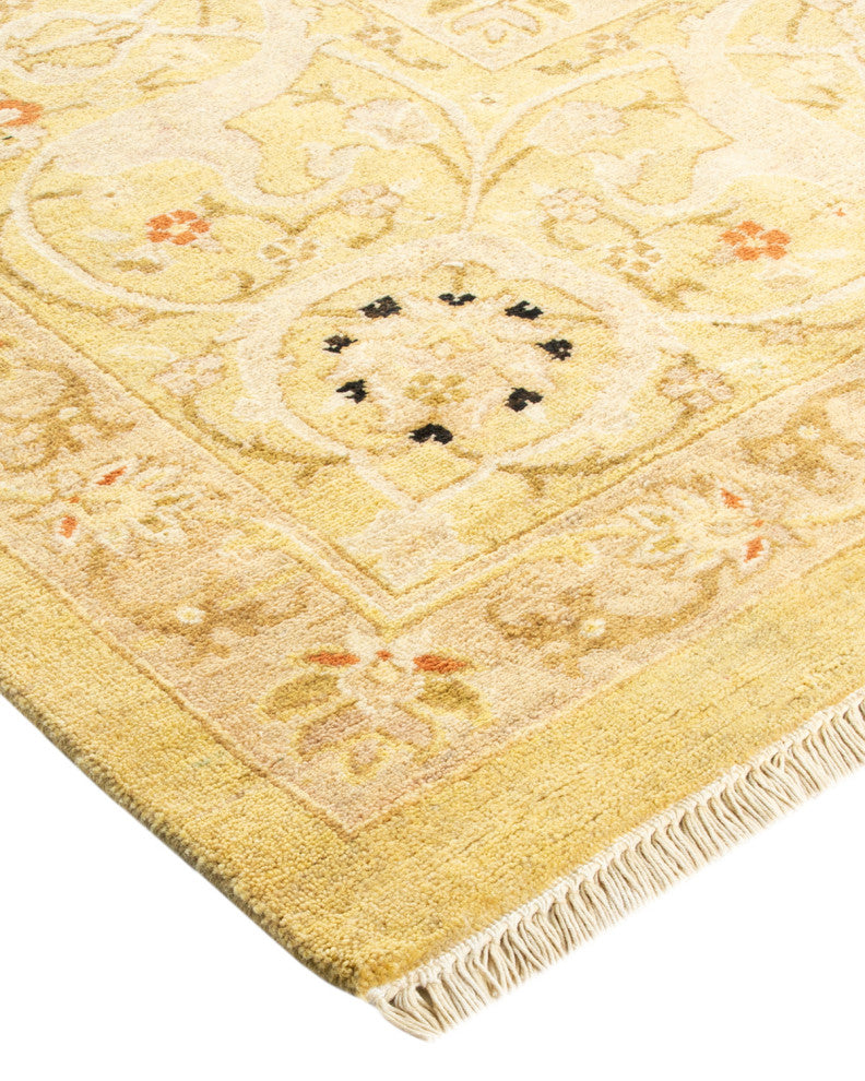 Eclectic, One-of-a-Kind Hand-Knotted Area Rug Green, 9' 3" x 12' 2"