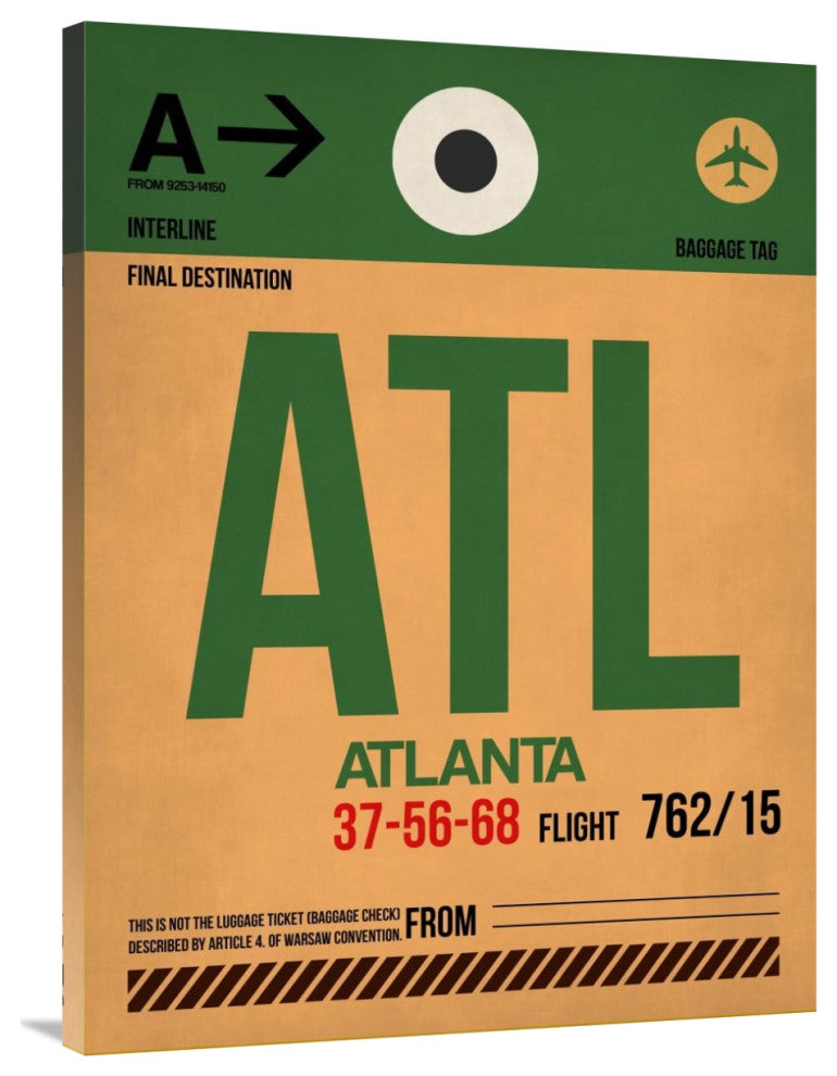 "ATL Atlanta Luggage Tag 1" Fine Art Print