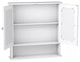 Costway New Bathroom Wall Cabinet Double Mirror Door Cupboard Storage White