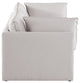 Mackenzie Linen Textured Fabric Upholstered 2-Piece Modular Sofa, Beige