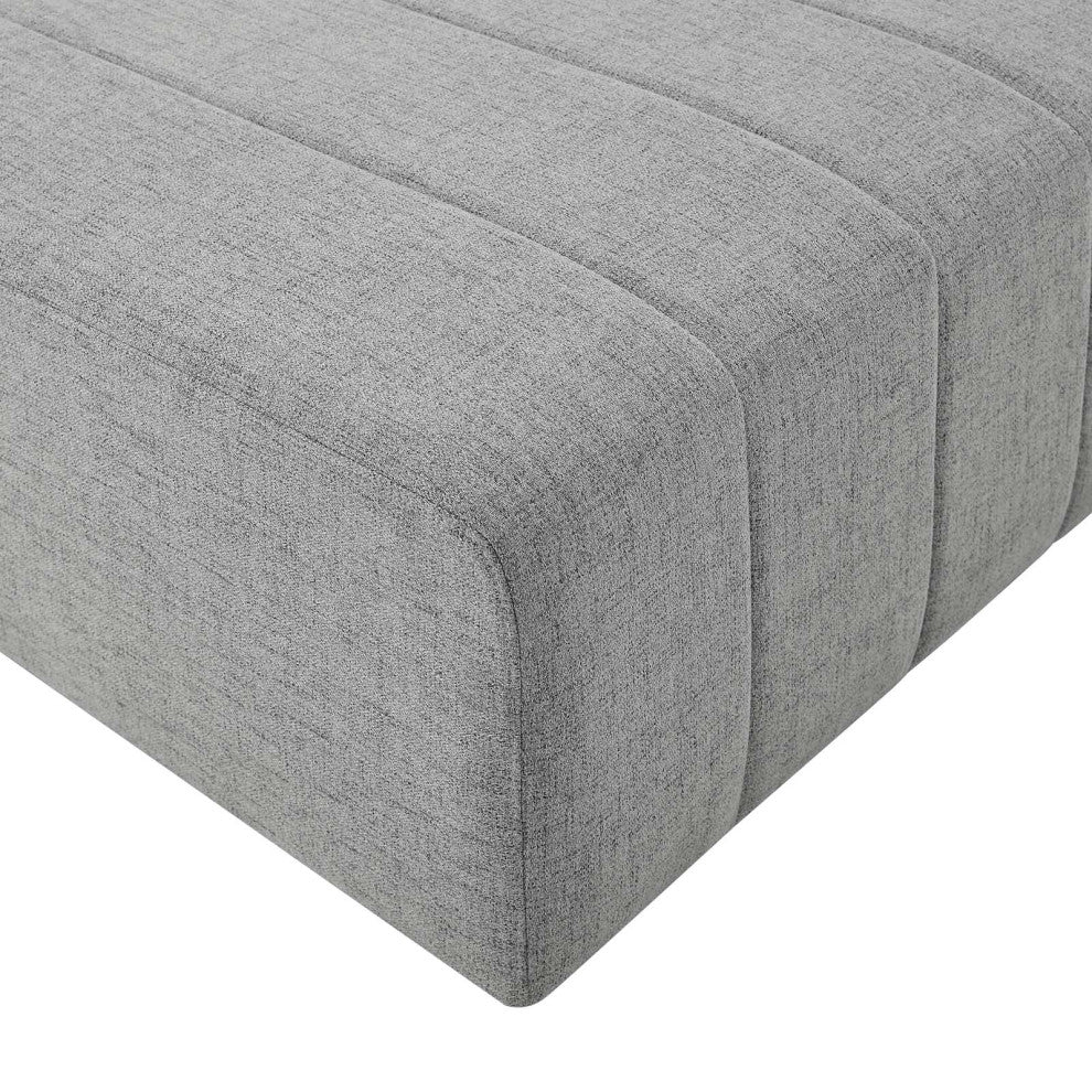Bartlett Upholstered Fabric Armless Chair Light Gray